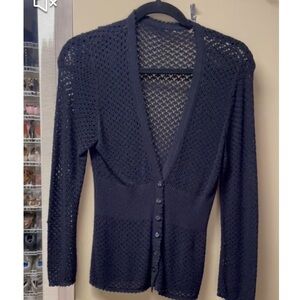 Bebe Black Stretchy Small Cardigan Sweater (size 4 to size 8).  24 inch length